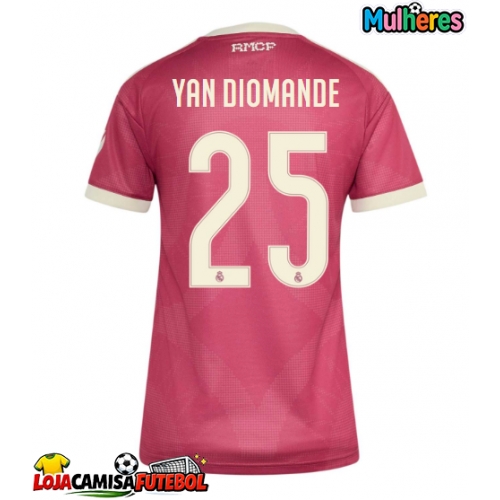 Camisa de Futebol Real Madrid Yan Diomande #25 Equipamento Alternativo Mulheres 2026-27 Manga Curta